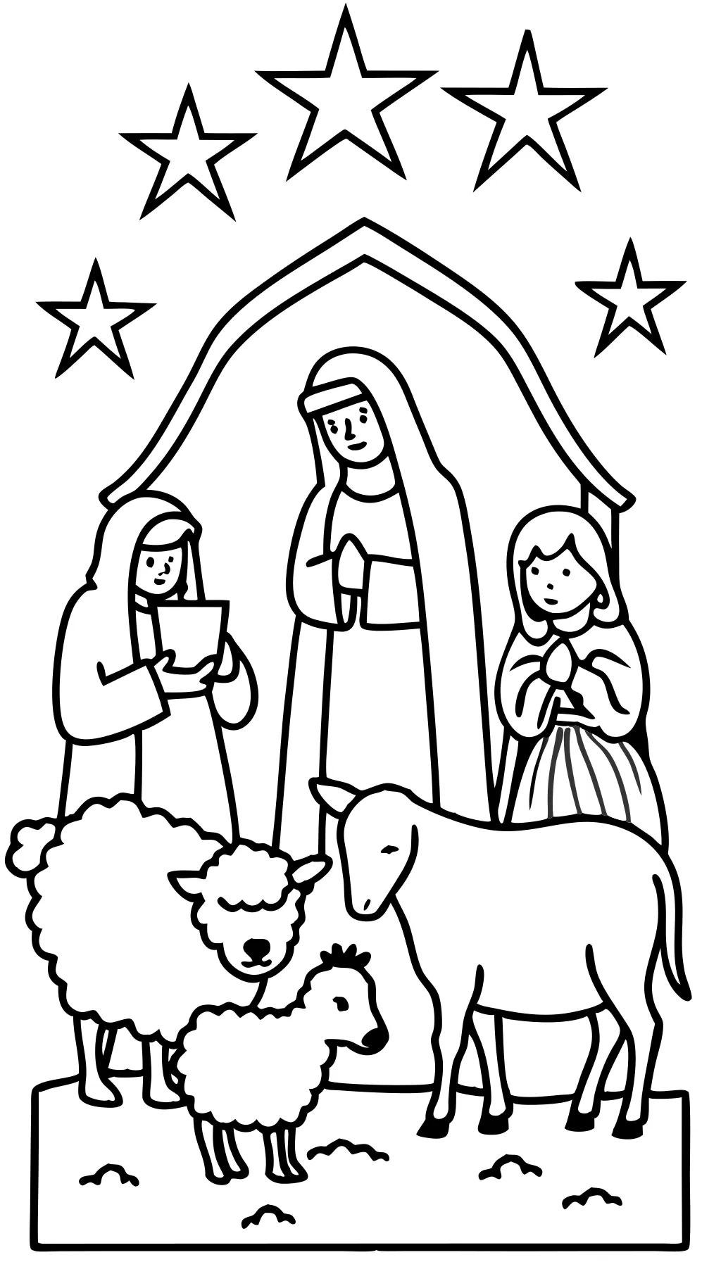 coloring pages jesus birth